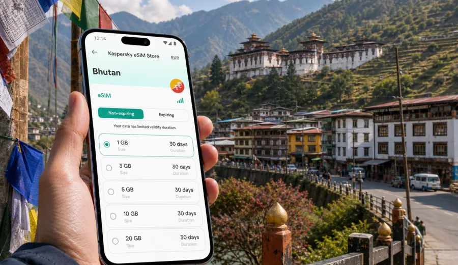 Trashigang eSIM for mobile internet in Bhutan