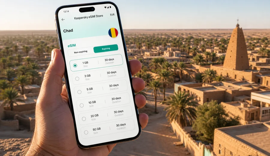Faya-Largeau eSIM for mobile internet