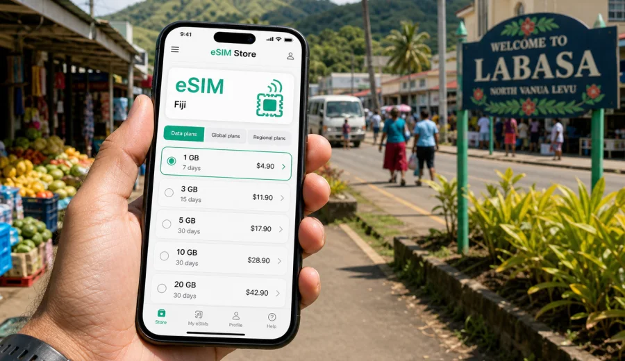 Labasa eSIM: Mobile Internet for Fiji Travel