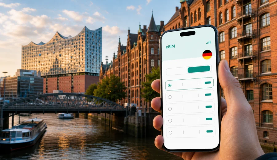 Hamburg eSIM for mobile internet