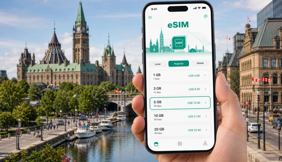 Ottawa eSIM: mobile internet for your trip