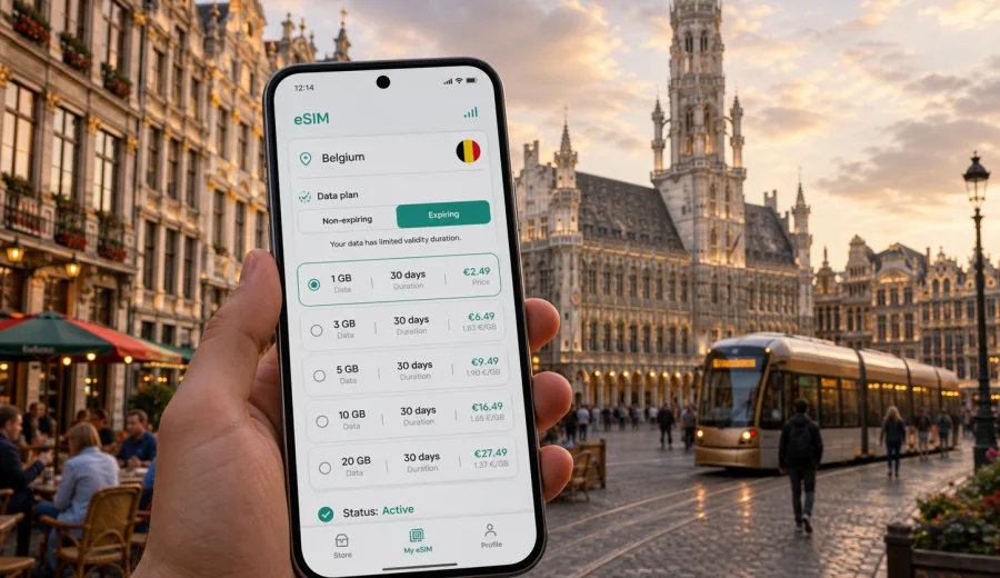 Brussels eSIM for Mobile Internet