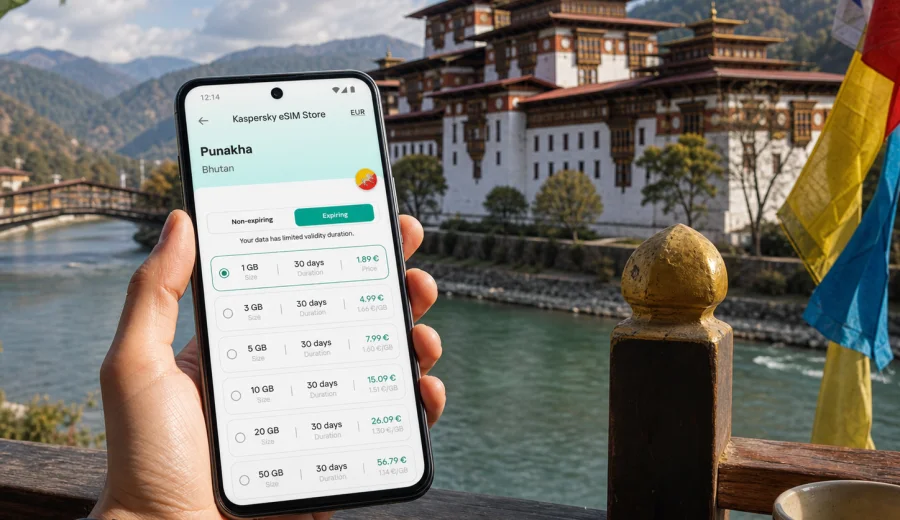 Punakha eSIM: mobile internet travel guide