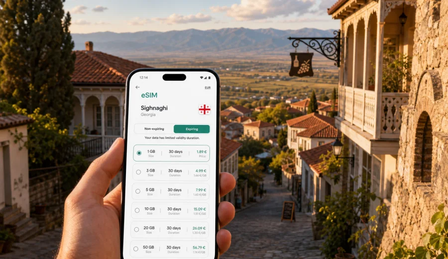 Sighnaghi eSIM for mobile internet in Georgia