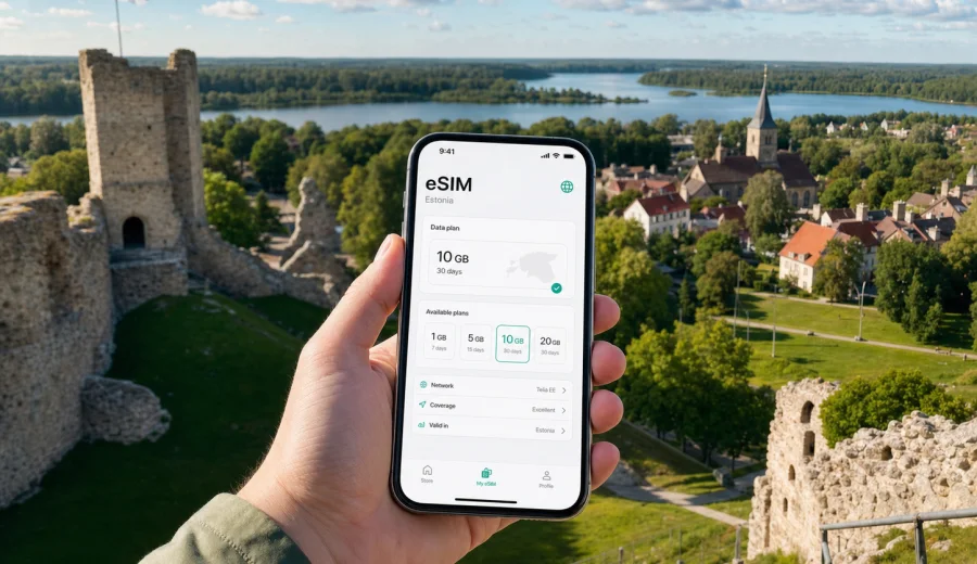 Viljandi eSIM: Mobile Internet for Estonia Trip