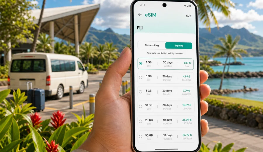 Nadi eSIM: mobile internet for Fiji travel