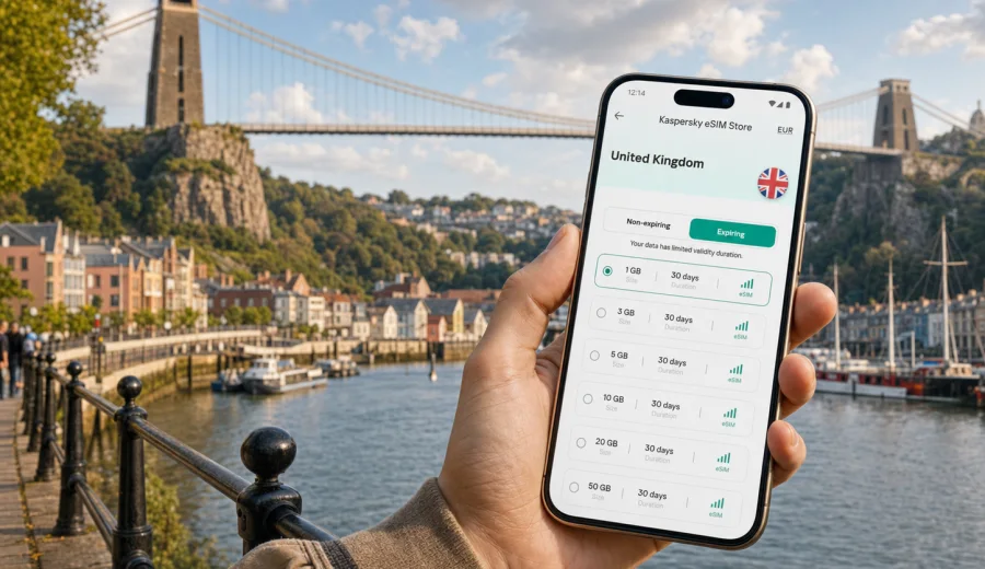 Bristol eSIM: mobile internet for travel