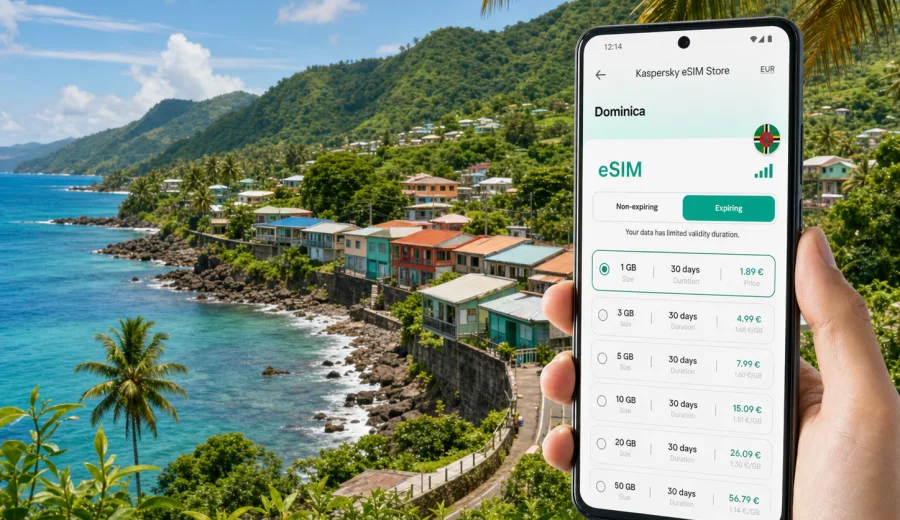 Calibishie eSIM: mobile internet in Dominica