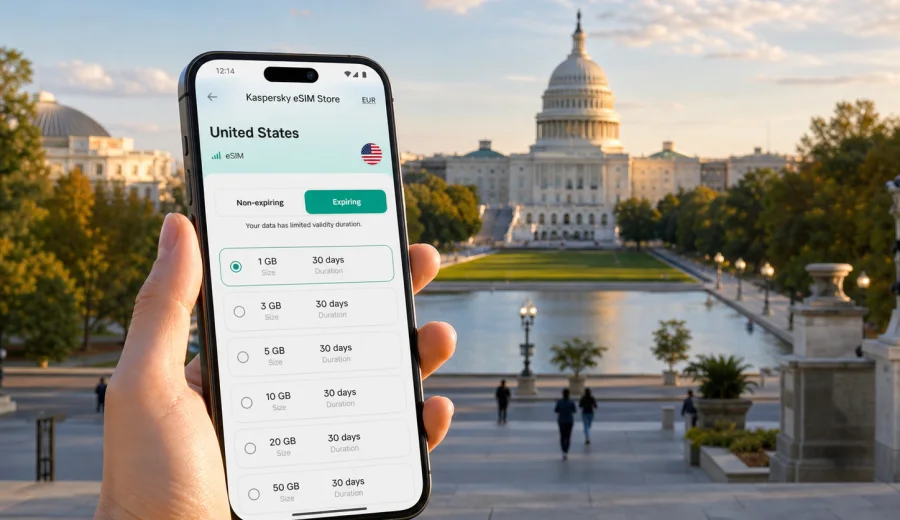 Washington DC eSIM for mobile internet