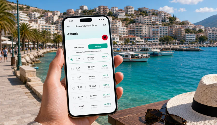 Sarande eSIM for mobile internet in Albania
