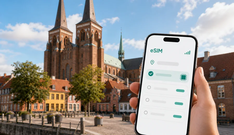Roskilde eSIM: mobile internet for your trip