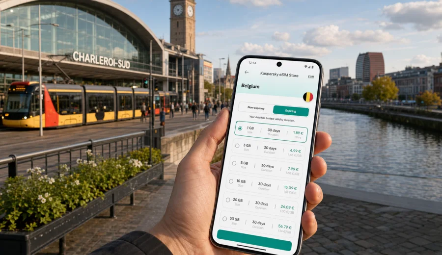 Charleroi eSIM for Mobile Internet in Belgium