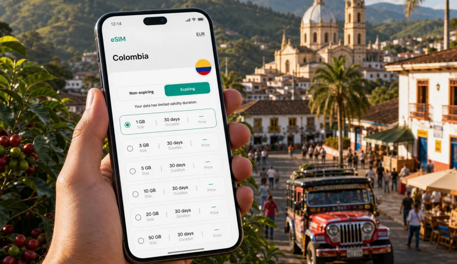 Armenia eSIM for mobile internet in Colombia