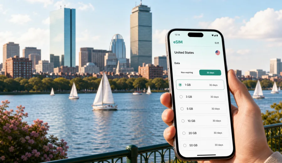 Boston eSIM: mobile internet for your trip