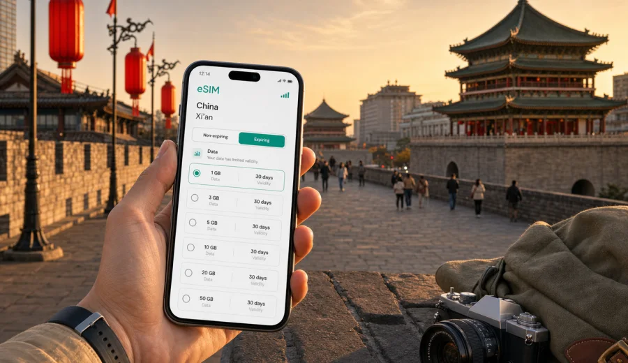 Xi'an eSIM for mobile internet in China