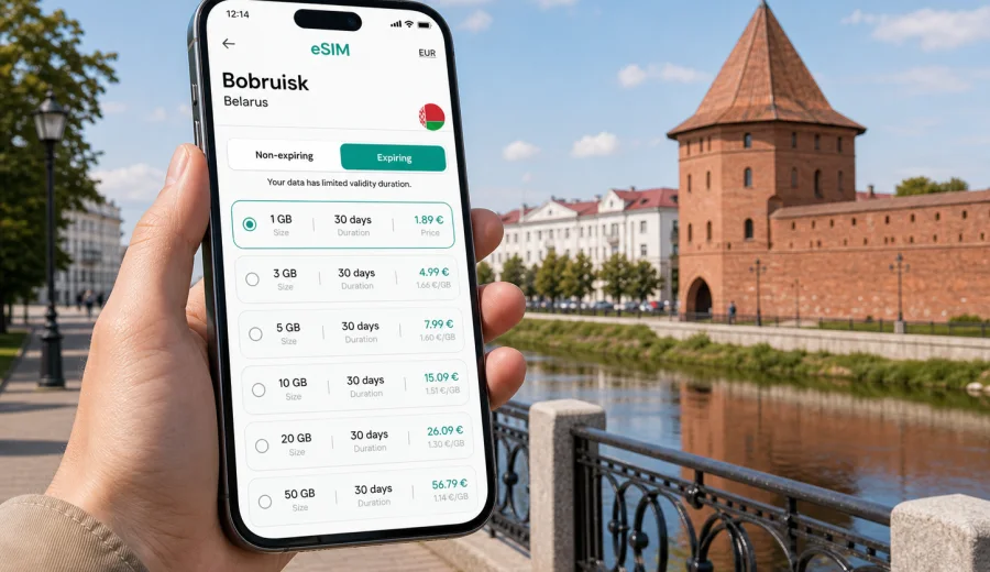 Bobruisk eSIM: Mobile Internet for City Trips