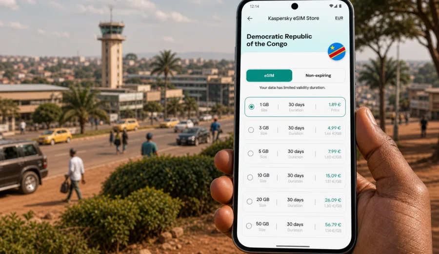 Mbuji-Mayi eSIM for mobile internet