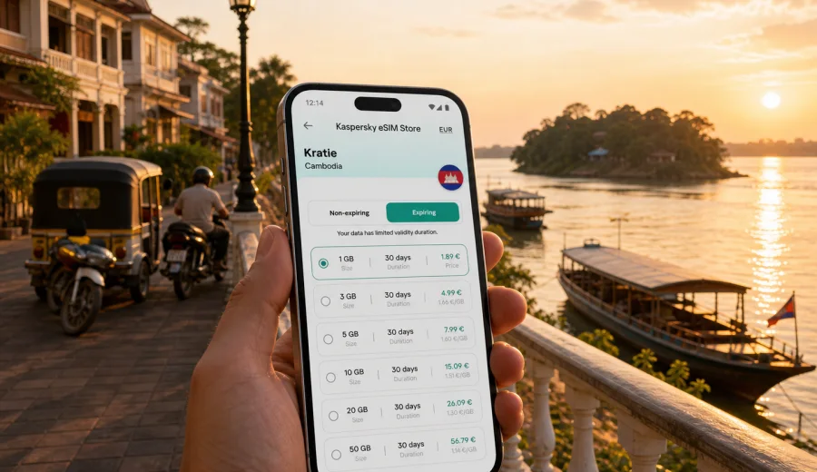 Kratie eSIM: mobile internet in Cambodia