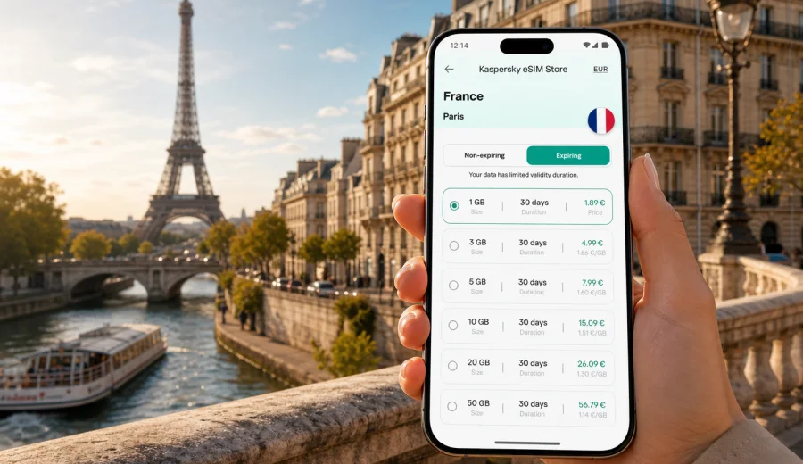 Paris eSIM: mobile internet for your trip