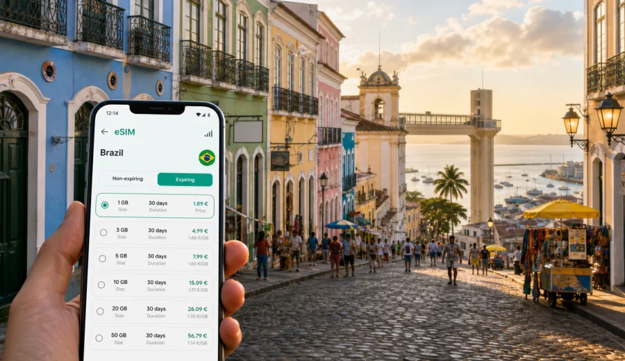 Salvador eSIM: mobile internet in Brazil