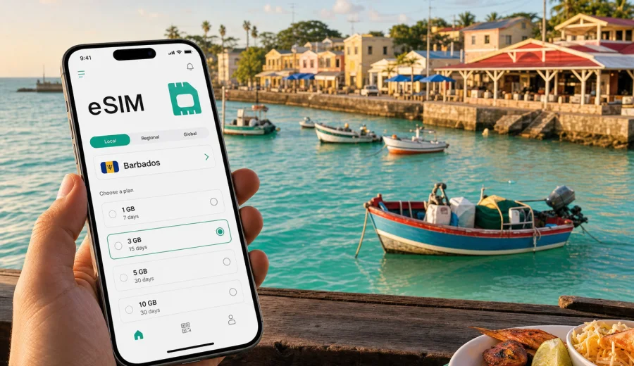 Oistins eSIM for mobile internet in Barbados