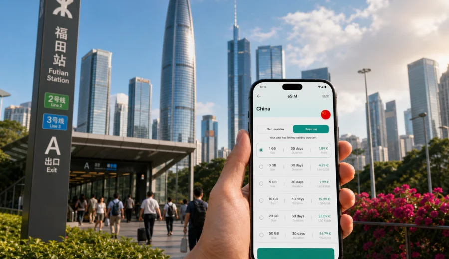 Shenzhen eSIM for Mobile Internet Travel