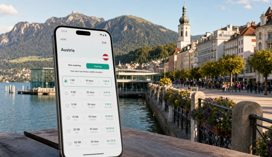 Bregenz eSIM for mobile internet in Austria