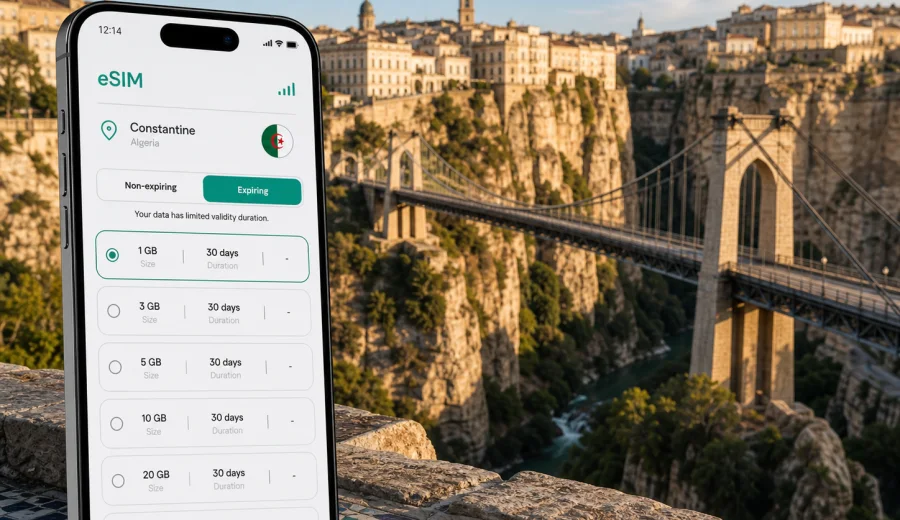 Constantine eSIM for mobile internet in Algeria