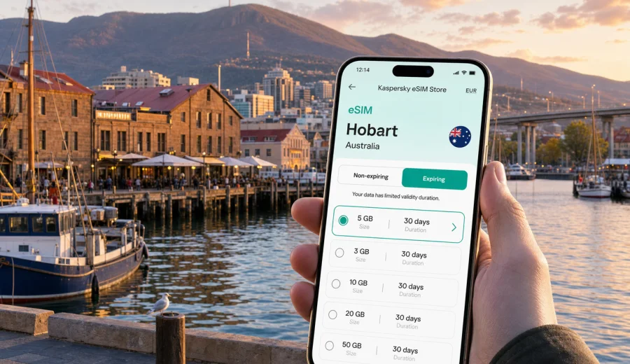 Hobart eSIM for mobile internet in Australia