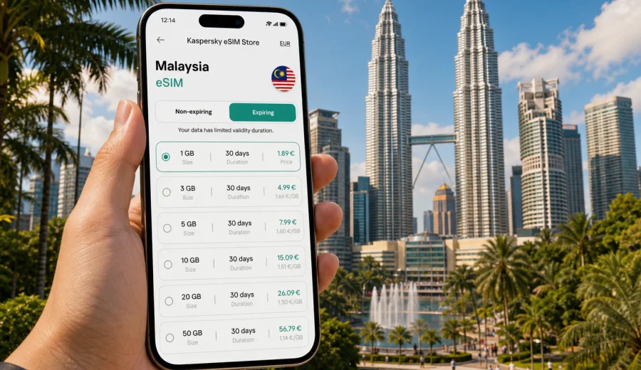 eSIM for Malaysia: mobile connection and internet