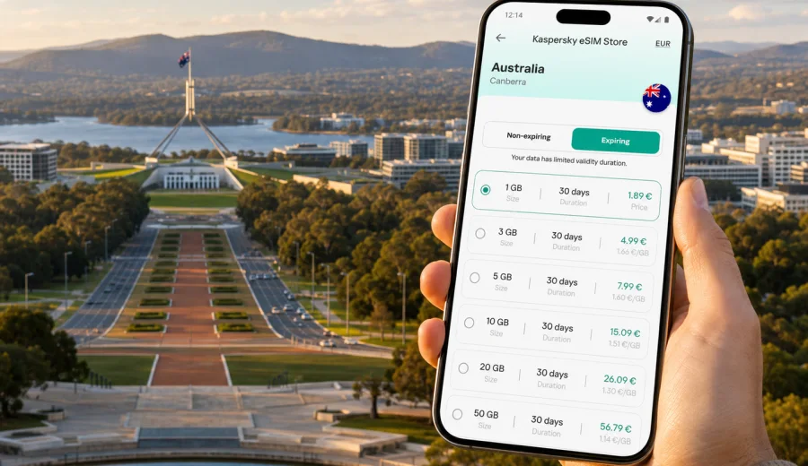 Canberra eSIM: Mobile Internet for Your Trip