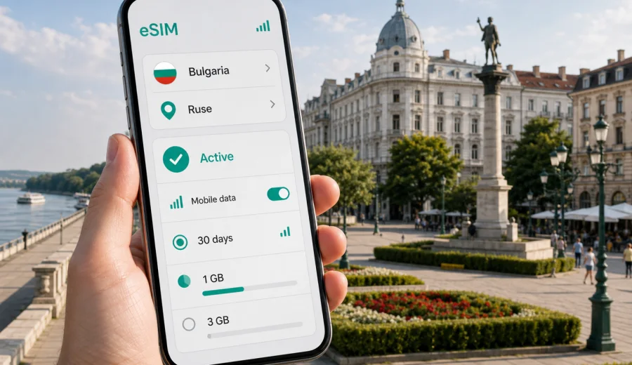 Ruse eSIM for Mobile Internet in Bulgaria