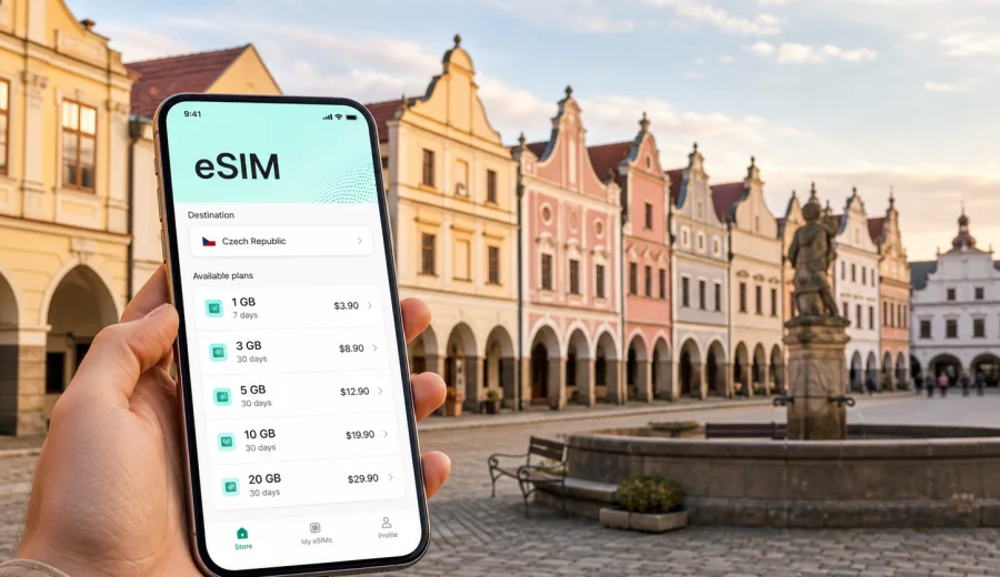 Telc eSIM: mobile internet for your city trip