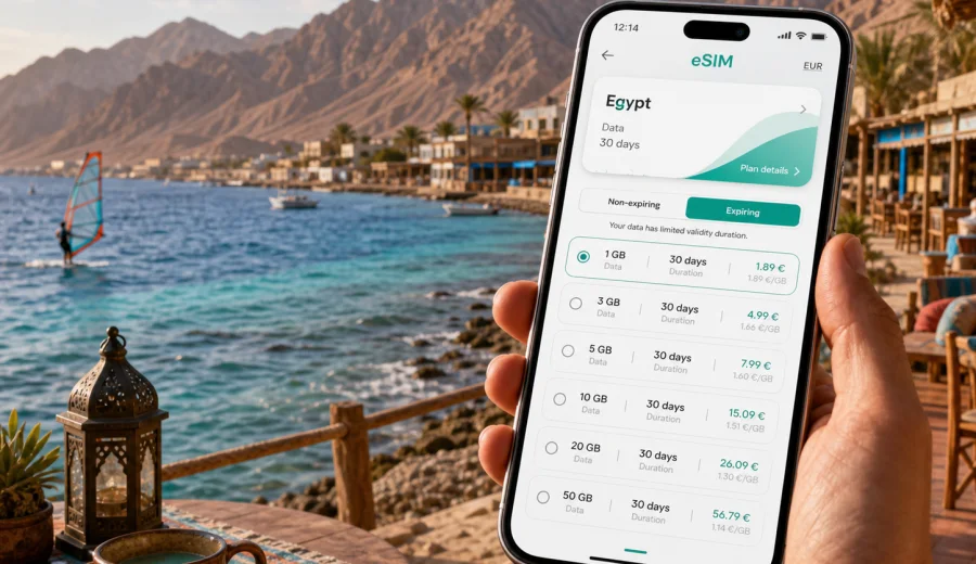 Dahab eSIM for Mobile Internet in Egypt