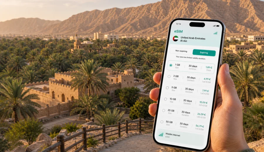 Al Ain eSIM: mobile internet for your trip