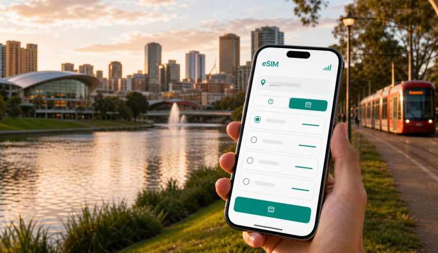 Adelaide eSIM: mobile internet travel guide