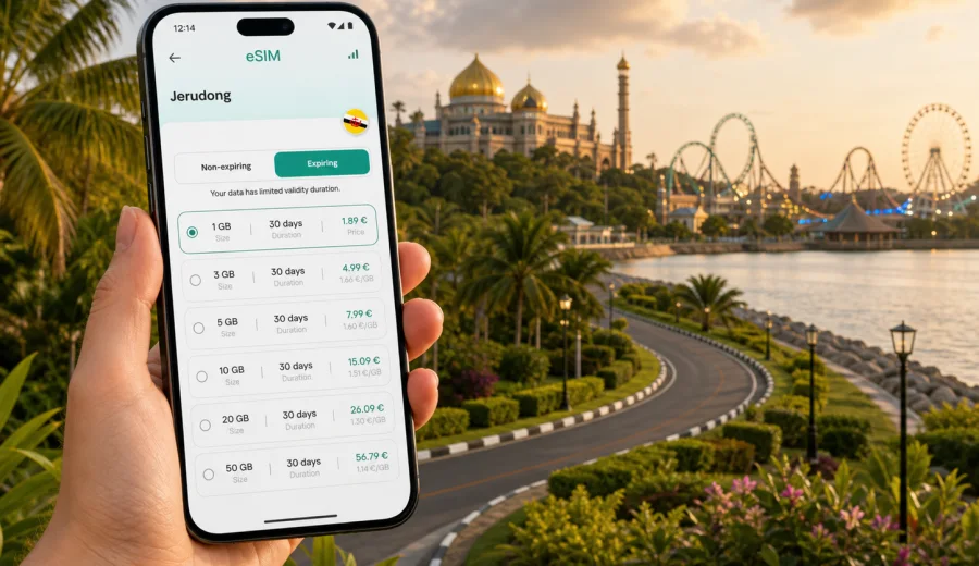 Jerudong eSIM: mobile internet travel guide