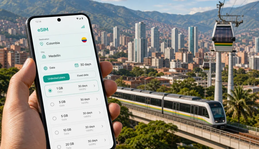Medellin eSIM for Mobile Internet