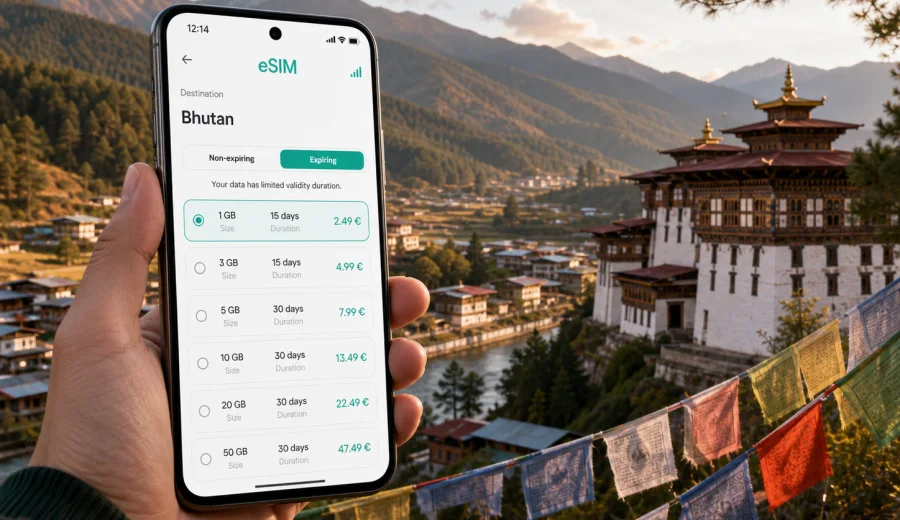 Bumthang eSIM: Mobile Internet for Travel