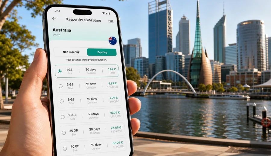 Perth eSIM: Mobile Internet for Your Trip