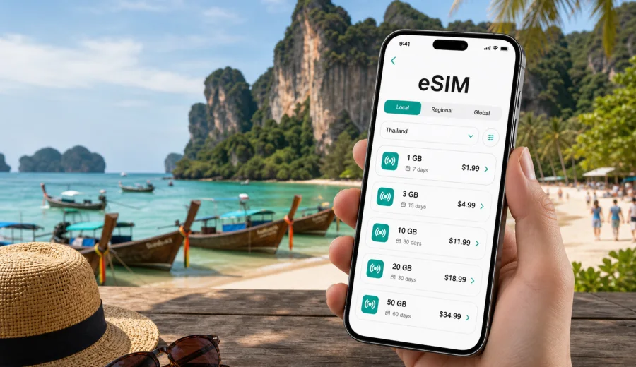 Krabi eSIM: mobile internet for your trip