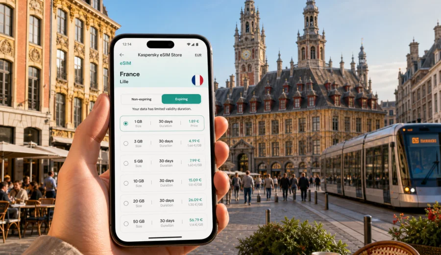 Lille eSIM for mobile internet