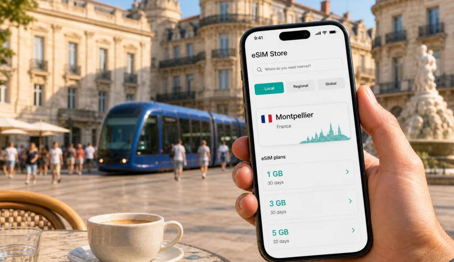 Montpellier eSIM: Mobile Internet Travel Guide