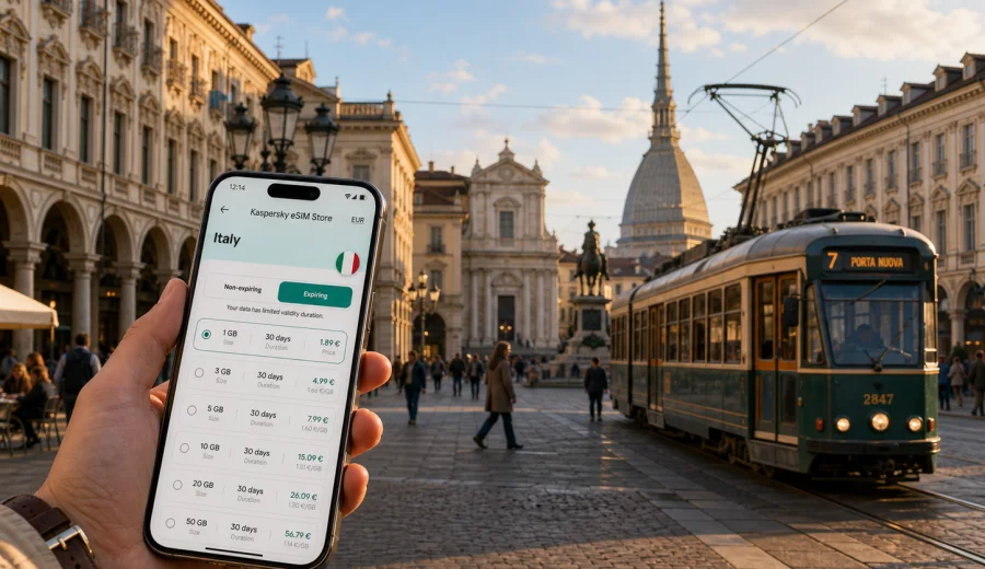 Turin eSIM: Mobile Internet and Connection