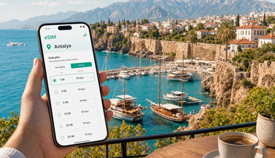 Antalya eSIM for Mobile Internet