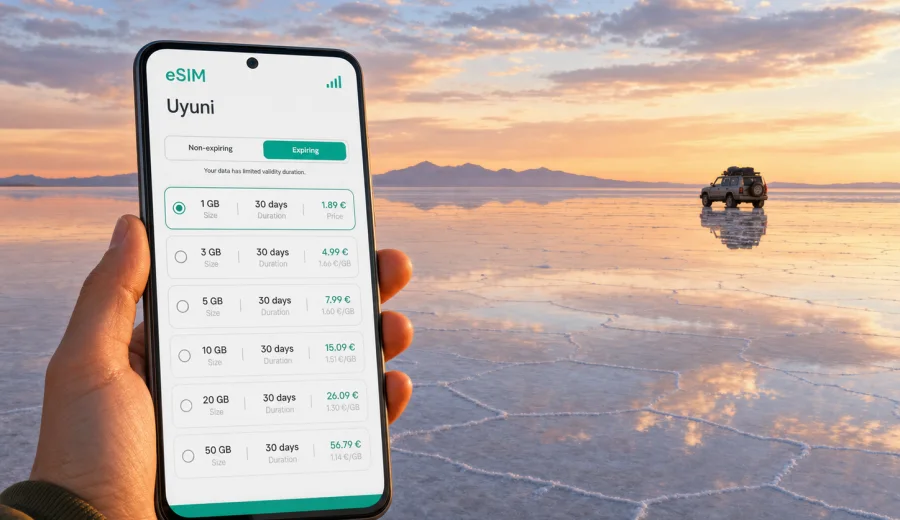 Uyuni eSIM for Mobile Internet in Bolivia