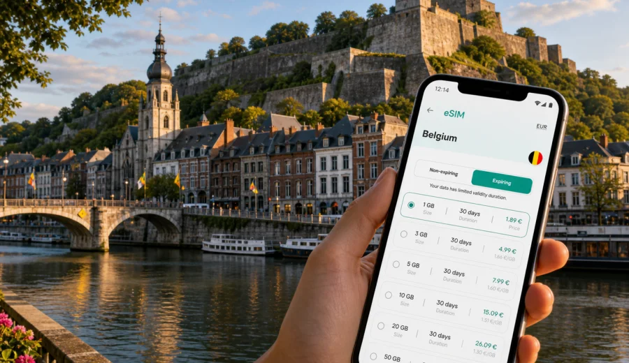 Namur eSIM Guide for Mobile Internet