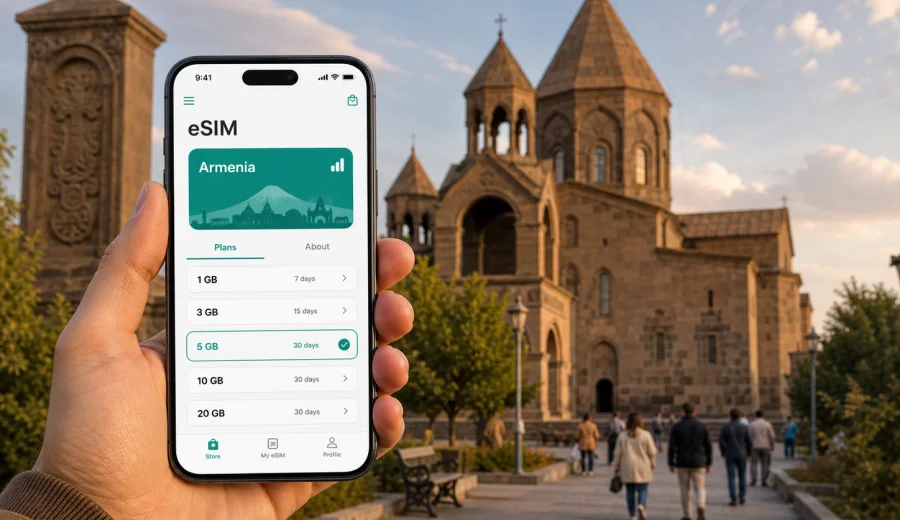 Vagharshapat eSIM for mobile internet