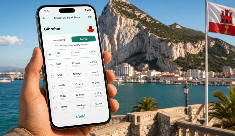 eSIM for Gibraltar: mobile internet guide