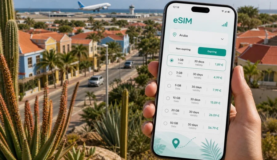 Santa Cruz eSIM: Internet in Aruba